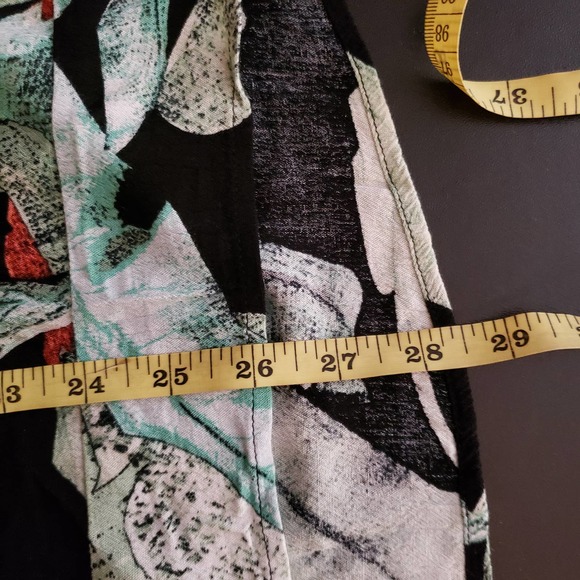 LC LAUREN CONRAD tropical palm leaf tunic mock neck tank XS - Picture 10 of 10